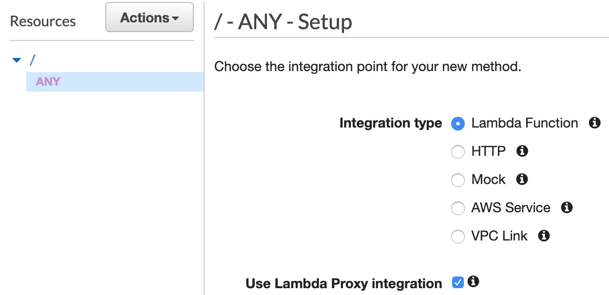 API Gateway index